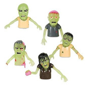Archie Mcphee Set Of 5 Glow In The Dark Finger Puppet Zombies