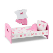 Emily Rose 18-Inch Doll Pink Toy Bed & Matching Doll Pjs! - Butterfly | 18" Doll Bed Furniture With Bedding And Doll Pajamas Gift Set! | Compatible With American Girl Dolls