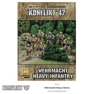 Warlord Games, German Heavy Infantry , Konflikt 47 Wargaming Miniatures