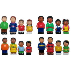Get Ready Kids Multicultural Famly Figures Set Of 16, 5", Multi, 624