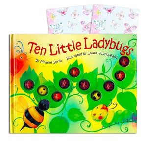 Titoland Ten Little Ladybugs Book for Toddlers and Babies Includes Pack of Butterfly Stickers