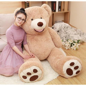 Morismos Big Plush Giant Teddy Bear Premium Soft Stuffed Animals Light Brown,51 Inches