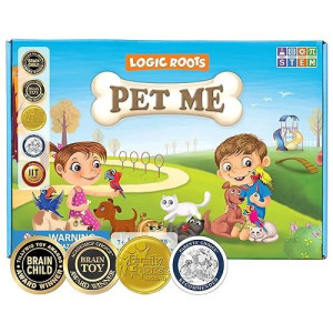 Logic Roots Pet Me Multiplication And Division Game - Fun Math Board Game For 5 - 9 Year Olds, Easy Start Stem Toy, Perfect Educational Gift For Kids (Girls & Boys), Homeschoolers, Grade 1 And Up