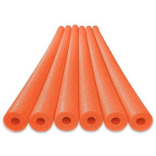 Oodles Of Noodles Deluxe Foam Pool Swim Noodles - 6 Pack Orange