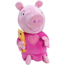 Peppa Pig Sleep N' Oink Plush Stuffed Animal Toy, Large 12" - Press Peppa'S Belly To Hear Phrases, Snores & Lullaby - Toy Gift For Kids - Ages 18+ Months