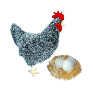 Adore 12" Standing Barbara The Hen Chicken With Eggs And Nest Stuffed Animal Plush Toy