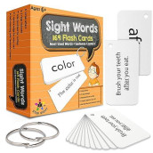Star Right Education Sight Word Flash Cards, 169 Sight Words And Sentences With 2 Rings