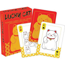 Aquarius Lucky Cat Playing Cards - Lucky Cat Themed Deck Of Cards For Your Favorite Card Games - Lucky Cat Merchandise & Collectibles - Poker Size With Linen Finish