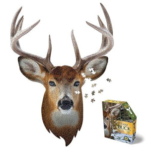 Madd Capp Puzzles - I Am Buck - 550 Pieces - Animal Shaped Jigsaw Puzzle
