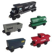 Whittle Shortline Railroad Norfolk Southern Railway Gp-38 Diesel 5Pc. Set - Wooden Toy Train Manufacturer