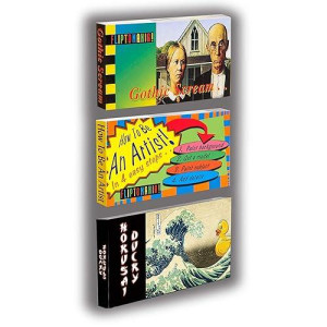 Fliptomania Wacky Art Flipbooks 3-Pack: Mona Lisa, How To Be An Artist, Hokusai Ducky Pk3-Wackyart