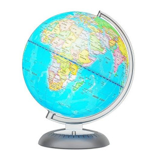 Illuminated Globes For Kids - 8� Light Up World Globe With Stand, Gift Ideas For Children - Interactive Learning & Educational Toys For All Ages - Earth Globe With Build In Led Night Light - Gifts For Boys And Girls Age 8-12 + Year Old