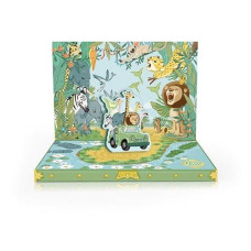 My Design Co.Music Box Card 3D Pop Out, 6 X 4.75-Inches, Jungle Adventure