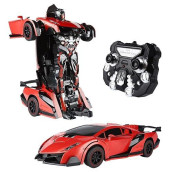 Sainsmart Jr. Remote Control Car, Transform Robot Rc Cars For Kids Toys, 1:14 Scale Car With One-Button Deformation, 360