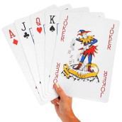 Juvale Extra Large Playing Cards - 8X11-Inch Full Oversized Jumbo Print Deck For Poker, Bridge, Casino Game Nights, (54 Cards)
