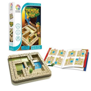 Smartgames Temple Trap Cognitive Skill-Building Travel Game With Portable Case Featuring 60 Challenges For Ages 7 - Adult