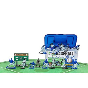Kaskey Kids Baseball Guys - Blue Vs Grey Inspires Kids Imaginations With Endless Hours Of Creative Play - Includes 2 Teams & Accessories - 29 Pieces In Every Set!