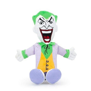 Dc Comics Plush Joker Squeaky Dog Chew Toy - Light To Moderate Chewing Dog Toy, 13 Inches, By Crowded Coop