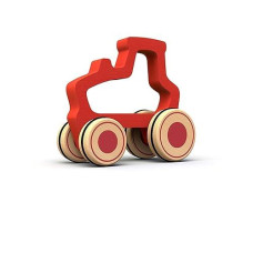 Beginagain Pusharound Tractor - Promote Imagination & Active Play - Red, Kids 18 Months & Up