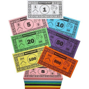 Matty'S Money 420 Piece Replacement Play Money Set (60 Pieces Each Of $1'S, 5'S, 10'S, 20'S, 50'S, 100'S & $500'S) $41,160 In Game Money