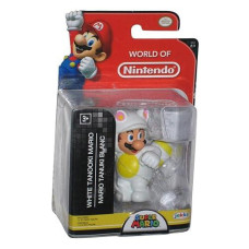 World Of Nintendo 2.5 Inch White Tanooki Super Mario Mini Figure