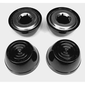 Quadrapoint Hub Cap Replacement Compatible With Popular Red Wagon Brand, Steel & Wood Wagons 1/2" New Black (Not For Plastic Or Folding Or Little Wagons Model W5, Please Read Product Description)