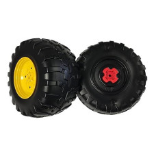 Peg Perego John Deere Gator Hpx Rear Wheels Black Unfinished (3 X 3. Inches /1 X 0 Mm, 0 Inches Offset) (Compatible With Peg Perego John Deere Gator Hpx That Were Made Before 2010)