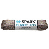Derby Laces Rainbow Mirage Spark Shoelace For Shoes, Skates, Boots, Roller Derby, Hockey And Ice Skates (96 Inch / 244 Cm)