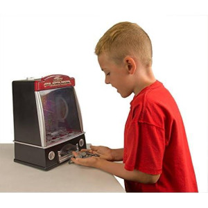 Think Stores Miniature Arcade Coin Pusher With Flashing Lights And Tilt Alarm
