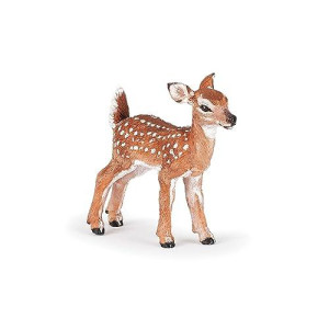 Papo -Hand-Painted - Figurine -Wild Animal Kingdom - White-Tailed Fawn -50219 -Collectible - For Children - Suitable For Boys And Girls- From 3 Years Old