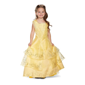 Disguise Belle Ball Gown Prestige Movie Costume, Yellow, Small (4-6X)