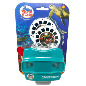 Warm Fuzzy Toys 3D Viewfinder (Sea Life) - Viewfinder For Kids & Adults, Classic Toys, Slide Viewer, 3D Reel Viewer, Retro Toys, Vintage Toys With 3 Reels - Contains 21 High Definition 3D Images