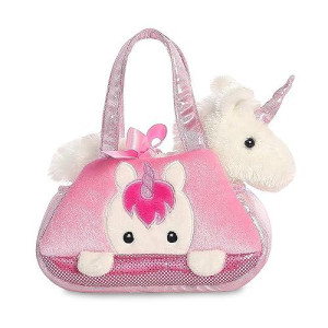 Aurora World 32795 Fancy-Pal Peek-A-Boo Pet Carrier, Pink And White, 8In, Unicorn Gift