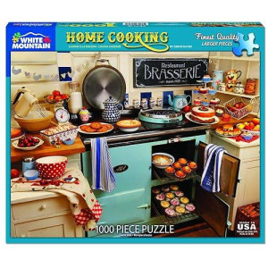 White Mountain Puzzles Home Cooking - 1000 Piece Jigsaw Puzzle Includes Cardboard For 144 Months To 1188 Months