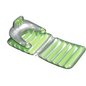 Inflatable Swimming Pool Folding Lounge Chair Float - 74" - Green