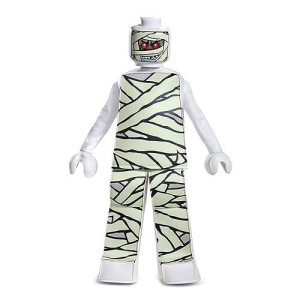 Disguise Lego Mummy Prestige Costume, White, Large (10-12)