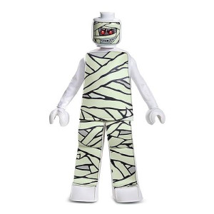 Disguise Lego Mummy Prestige Costume, White, Medium (7-8)