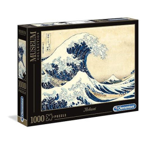 Clementoni 39378.7 The World Clementoni-39378-Museum Collection-Hokusai The Wave-1000 Pieces, Multicolor, 6 (Eu)