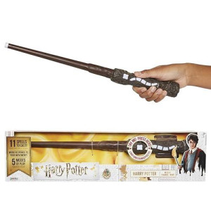 Harry Potter, Wizard Training Wand - 11 Spells To Cast Official Toy Wand With Lights & Sounds - Albus Dumbledore Wand & Lord Voldemort Wand Also Available
