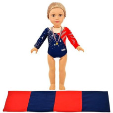 Ebuddy Doll Clothes 3Pcs Olympics Sports Leotard Doll Clothes For 18 Inch Dolls
