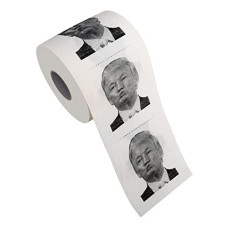 Richboom Donald Trump Toilet Paper - 3 Ply Bath Tissue, 320 Sheets, 1 Roll - Novelty Toilet Paper - Christmas Party Favor White Elephant Political Gag Gift - Trump Kiss Prank Funny Joke Toilet Paper