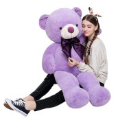Maogolan Giant Purple Teddy Bear 47 Inch Life Size Bear Stuffed Animal Plush Toy Valentines Bear For Girls Girlfriend Wife Children Teens