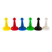 Assorted 1" Inch Multi-Color Pawns Pieces for Board Games, Component, Tabletop Markers,Arts & Crafts (24 Pack)