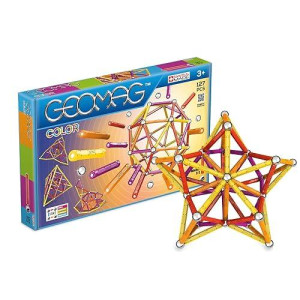 Geomag - Color - 127-Piece Magnetic Building Set, Certified Stem Construction Toy, Safe For Ages 3 And Up