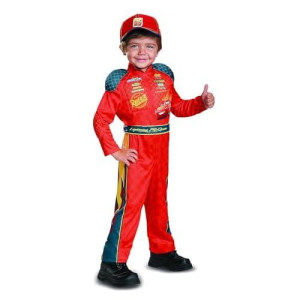 Cars 3 Lightning Mcqueen Classic Toddler Costume, Red, Medium (3T-4T)