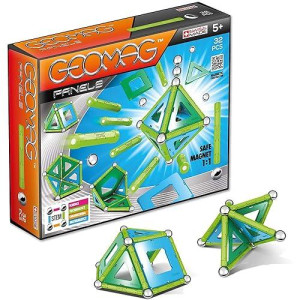 Geomag Magnetic Toys | 32 Pieces | Panel Magnets For Kids | Stem-Endorsed Educational Building Set For Creativity & Learning Fun | Swiss-Made | Age 5+