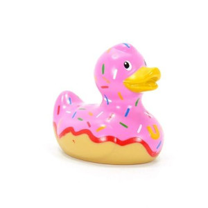 Donut (Mini) Rubber Duck Bath Toy By Bud Duck | Elegant Gift Packaging Do Not Worry Be Happy! | Child Safe | Collectable