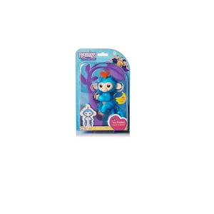 Fingerlings - Interactive Baby Monkey- Boris (Blue With Orange Hair) By Wowwee