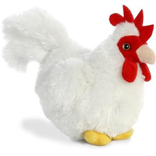 Aurora� Adorable Mini Flopsie� Chicken Stuffed Animal - Playful Ease - Timeless Companions - White 8 Inches