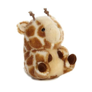 Aurora� Round Rolly Pet� Giminy Giraffe� Stuffed Animal - Adorable Companions - On-The-Go Fun - Brown 5 Inches